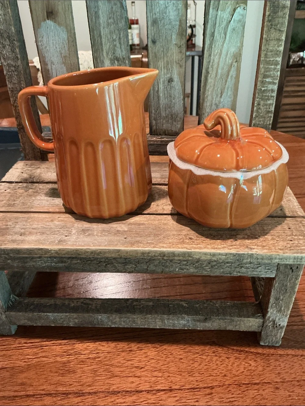Fall Cream and Sugar Set